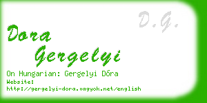 dora gergelyi business card