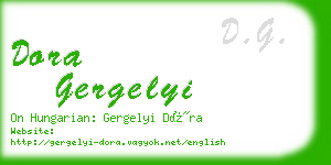 dora gergelyi business card